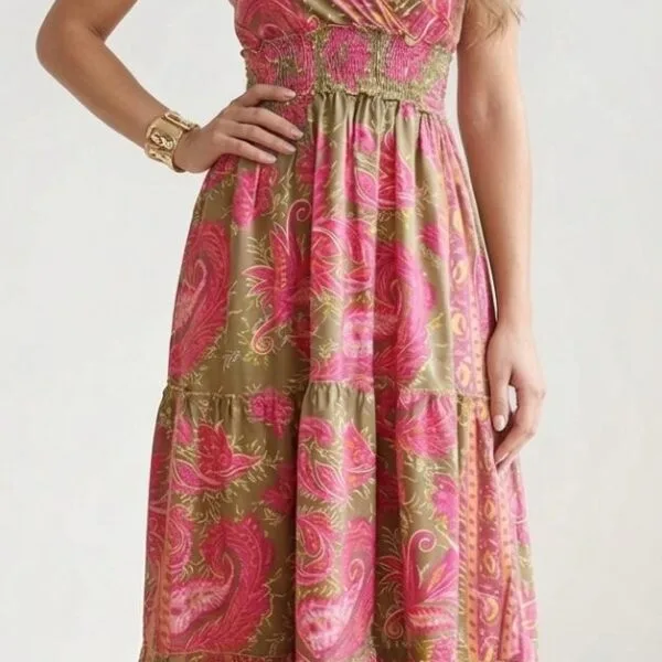 Garden of Eden Halter Midi Dress