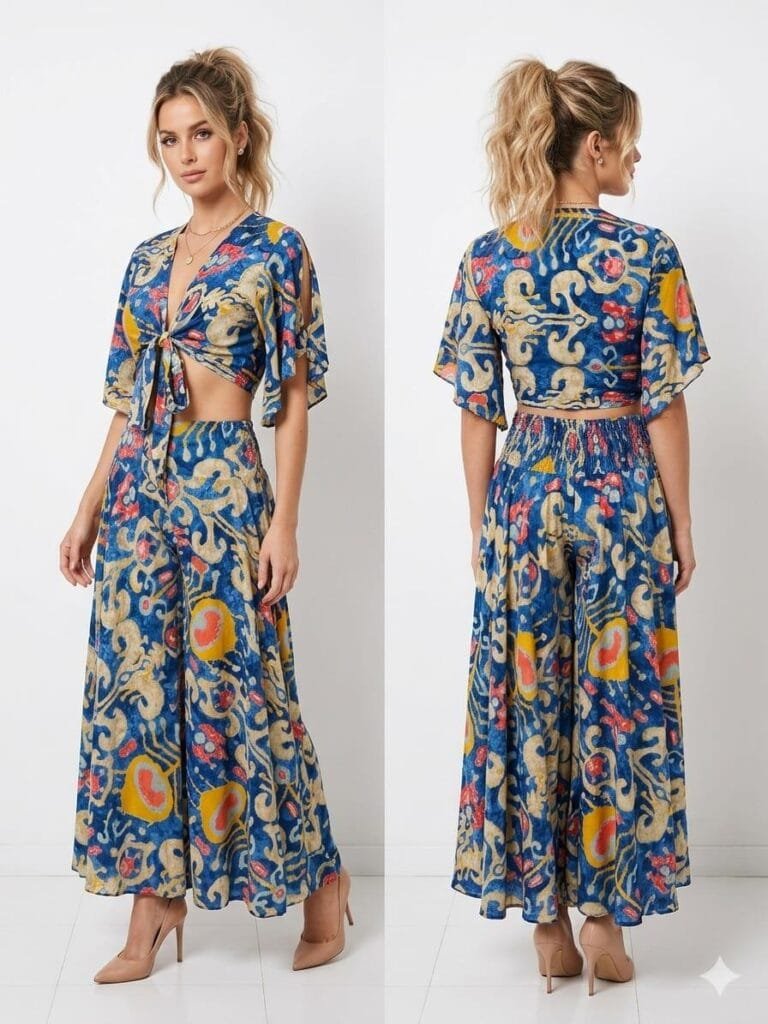 Sapphire Baroque Two-Piece Set
