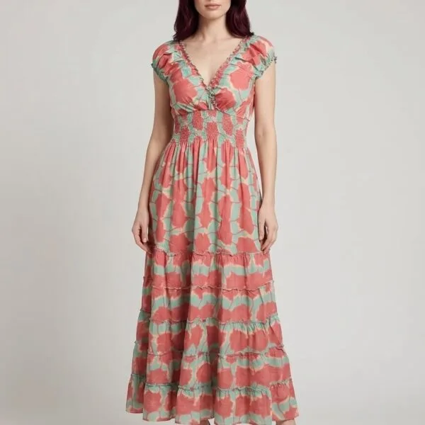 Moss Creek Ruffle Sleeve Maxi Dress