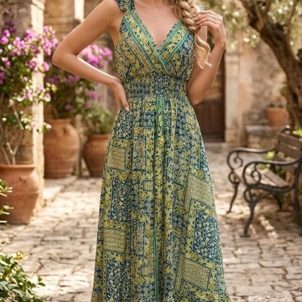 Orchid Mist Boho Tiered Maxi Dress