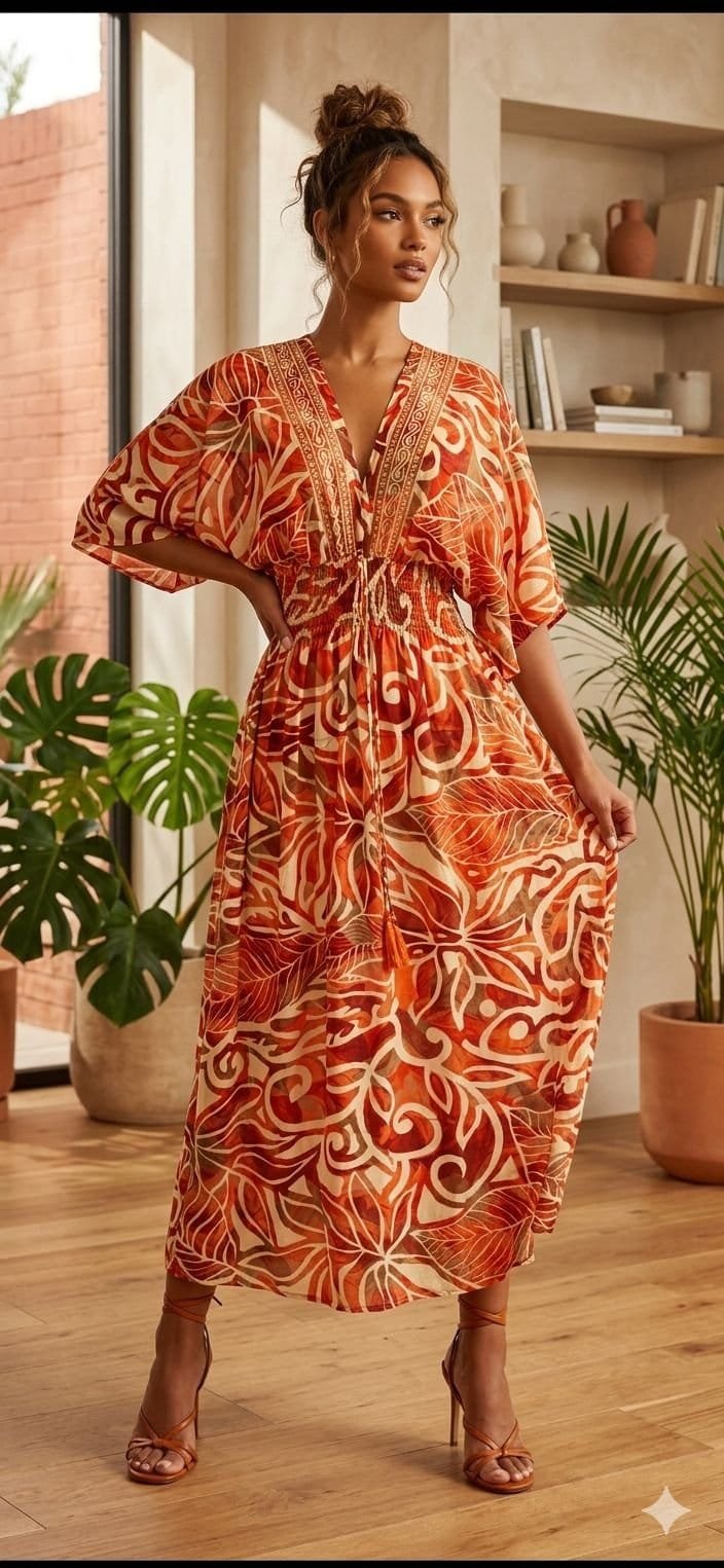 Mirage Dusk Kimono Maxi Dress