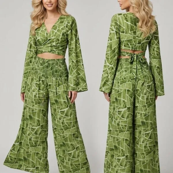 Willow Creek Wrap Top & Wide Leg Pants Set