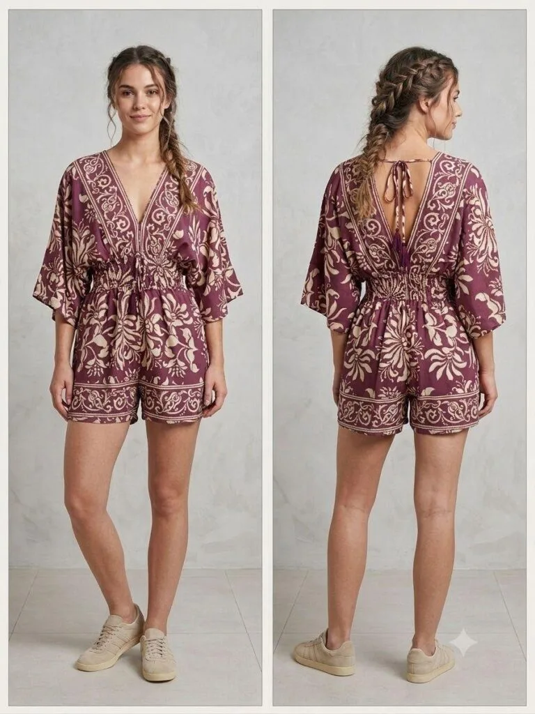 Capri Dream Bell Sleeve Romper