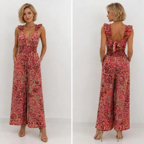 Sicily Lemon Ruffle Strap Jumpsuit