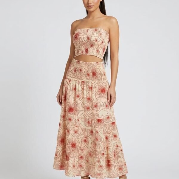 Andes Violet Tube Top & Maxi Skirt Set