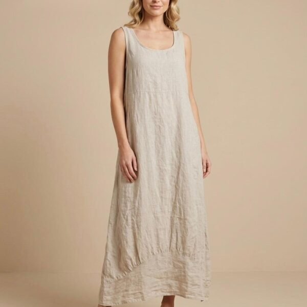 Alabaster Linen Relaxed Maxi Dress