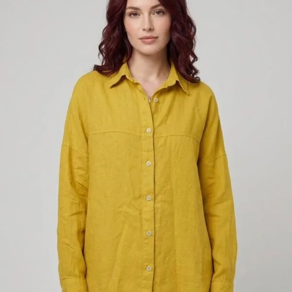 Golden Hour Linen Button-Up Shirt