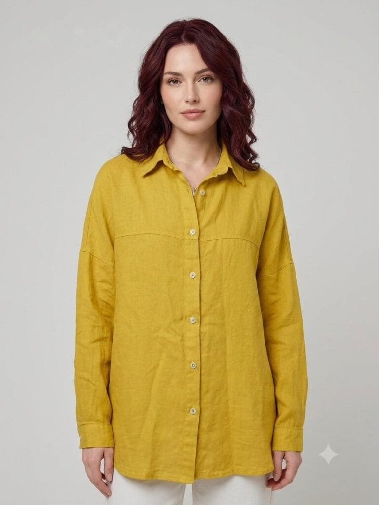 Golden Hour Linen Button-Up Shirt