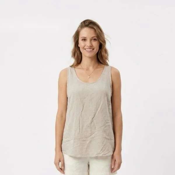 Oatmeal Linen Essential Tank